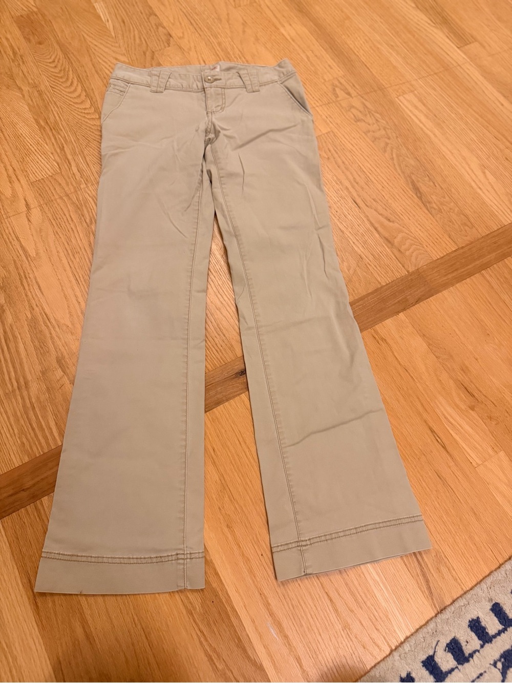 Ladies Junior's Size 5 "Mossimo Supply Co." Beige Wide-Leg Jeans Khaki GUC